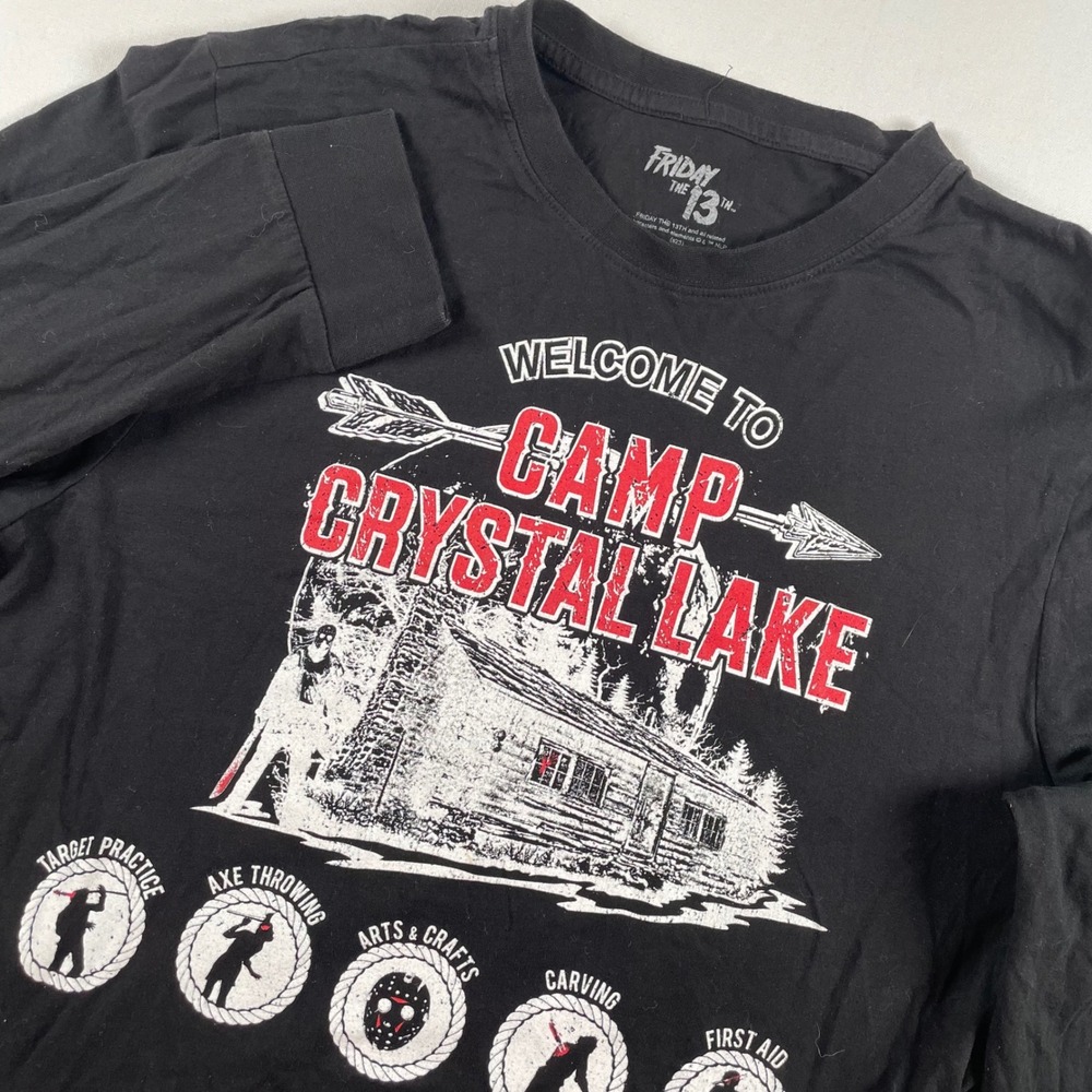 Friday the 13th Camp‎ Crystal Lake Horror Movie Long Sleeve T-Shirt XL/XLT